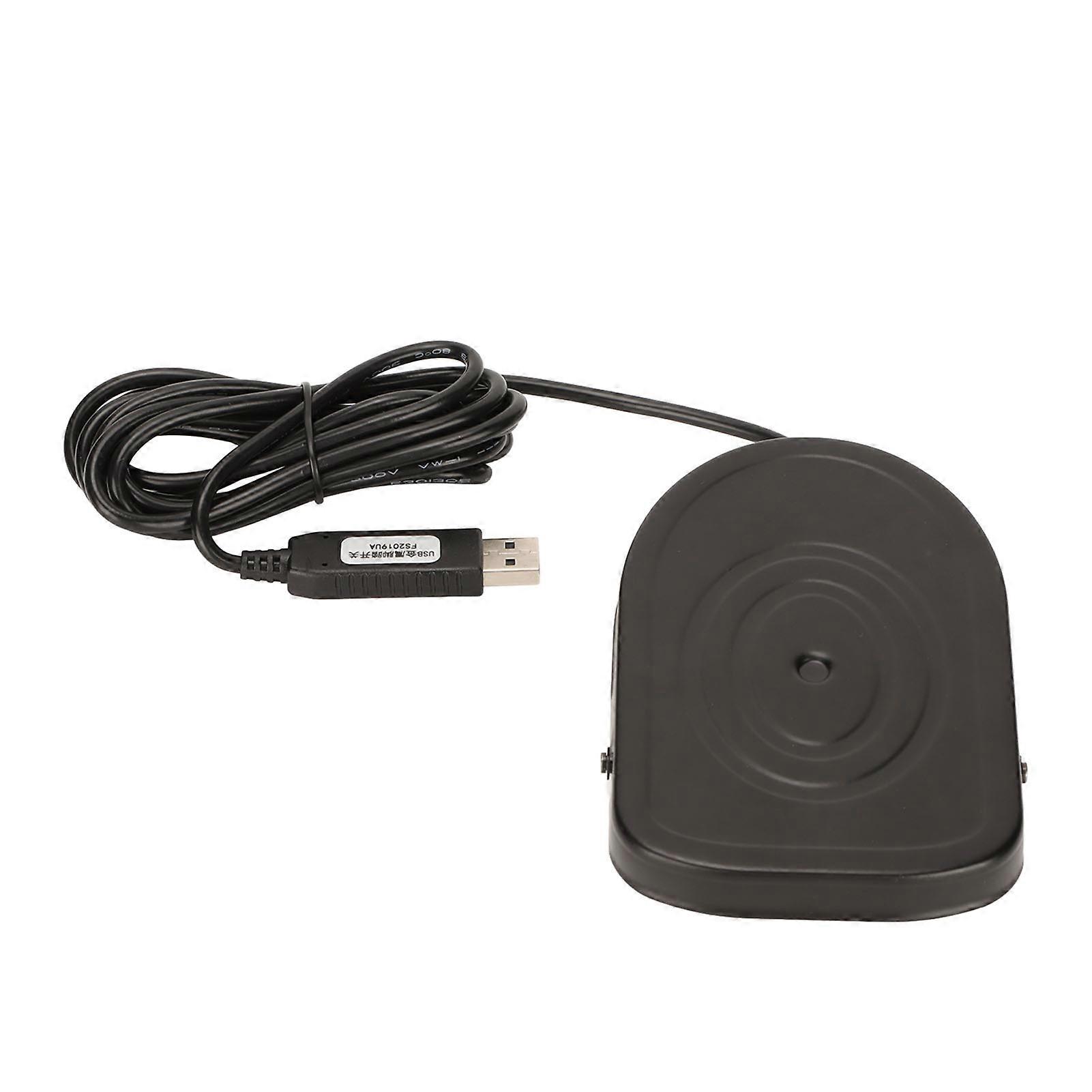 USB Foot Pedal Multimedia Control Sensitive Control Ergonomic Design Strong Metal USB Foot Switch for PC Game Media
