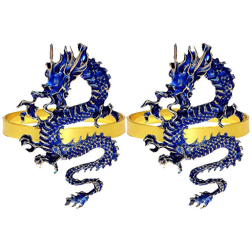 2pcs Napkin Buckles Dragon Napkin Rings Metal Napkin Rings Napkin Holders