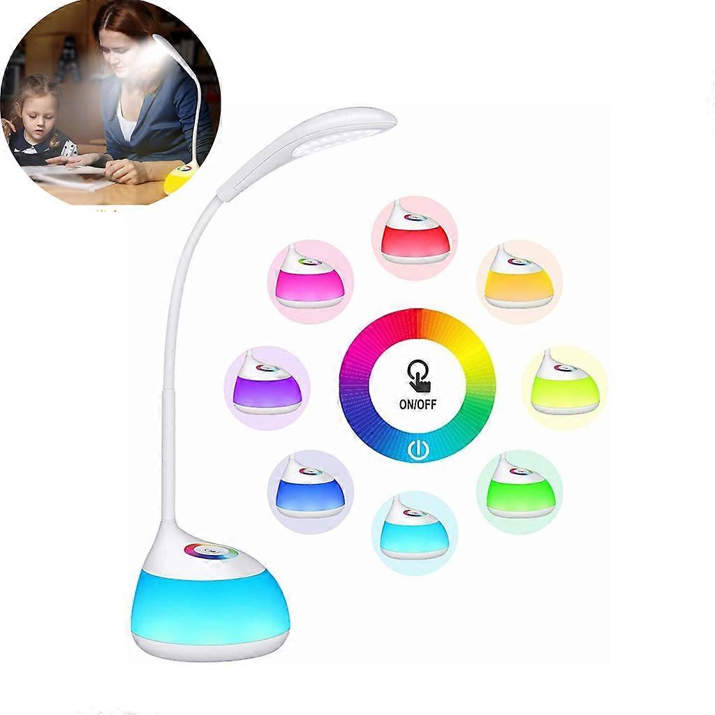 PIAO Desk lamp for children 16 LED Dimmable bedside lamp with touch control, night light