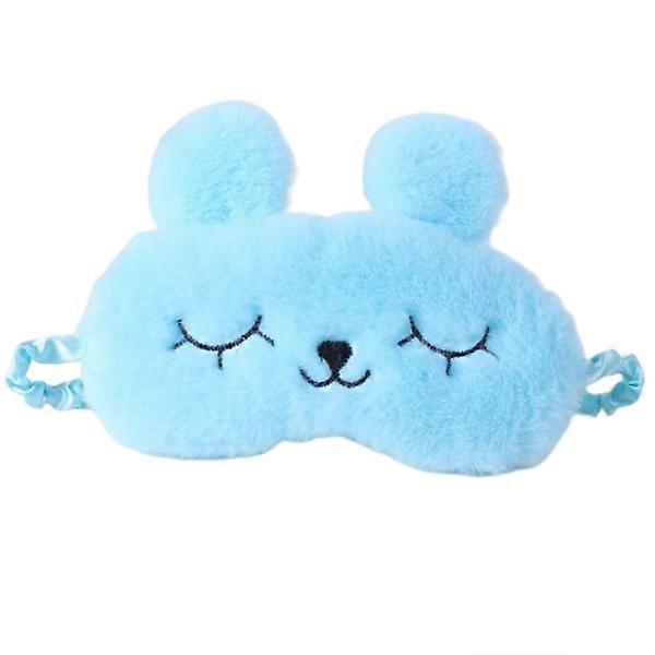 Sleeping mask in sweet rabbit design blue