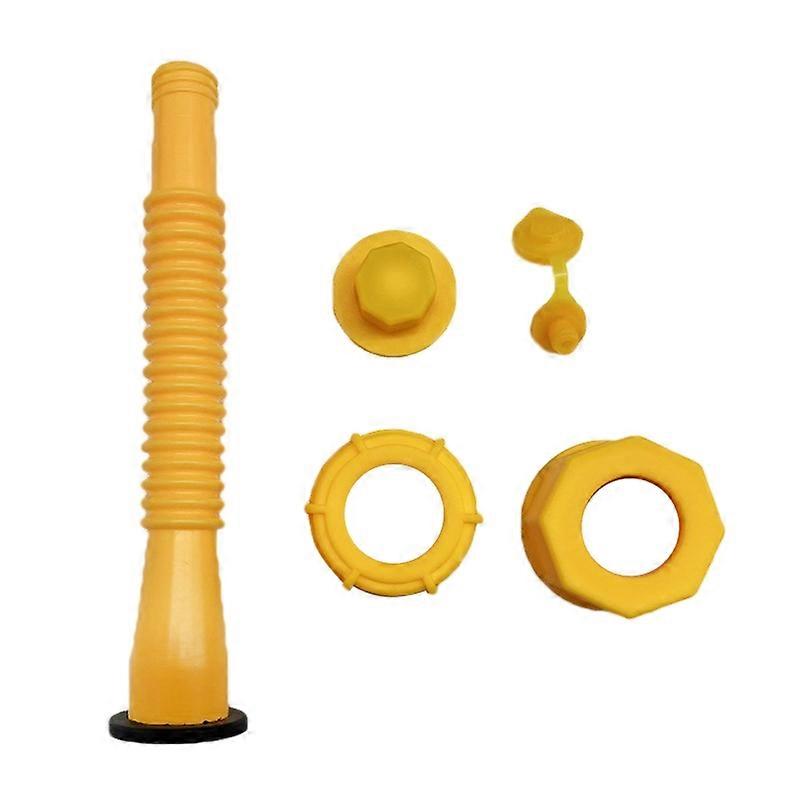 Retail Pack Flexible Replacement Gas Spout with 2 Screw Collar Caps Fits Most Of The Cans
