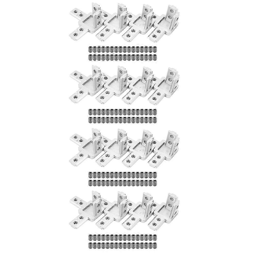 16-pack 3030 Series 3-way End Corner Bracket Connector, με βίδες για την τυπική υποδοχή 8mm T αλουμινίου-Yvan