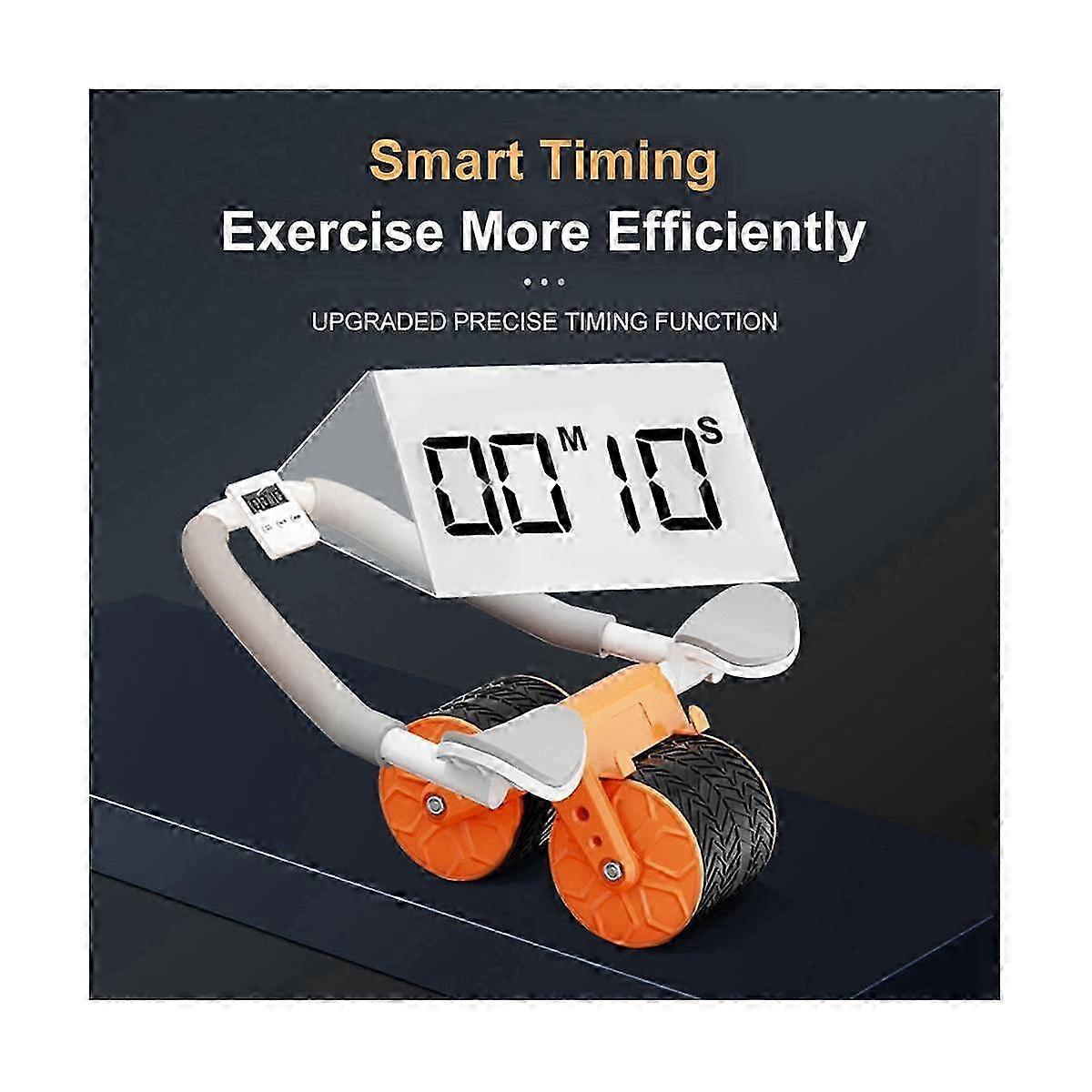 Ab Roller Wheel Automatic Rebound with Elbow Support Exercise Wheel Silence Abdominal Wheel Home Ex