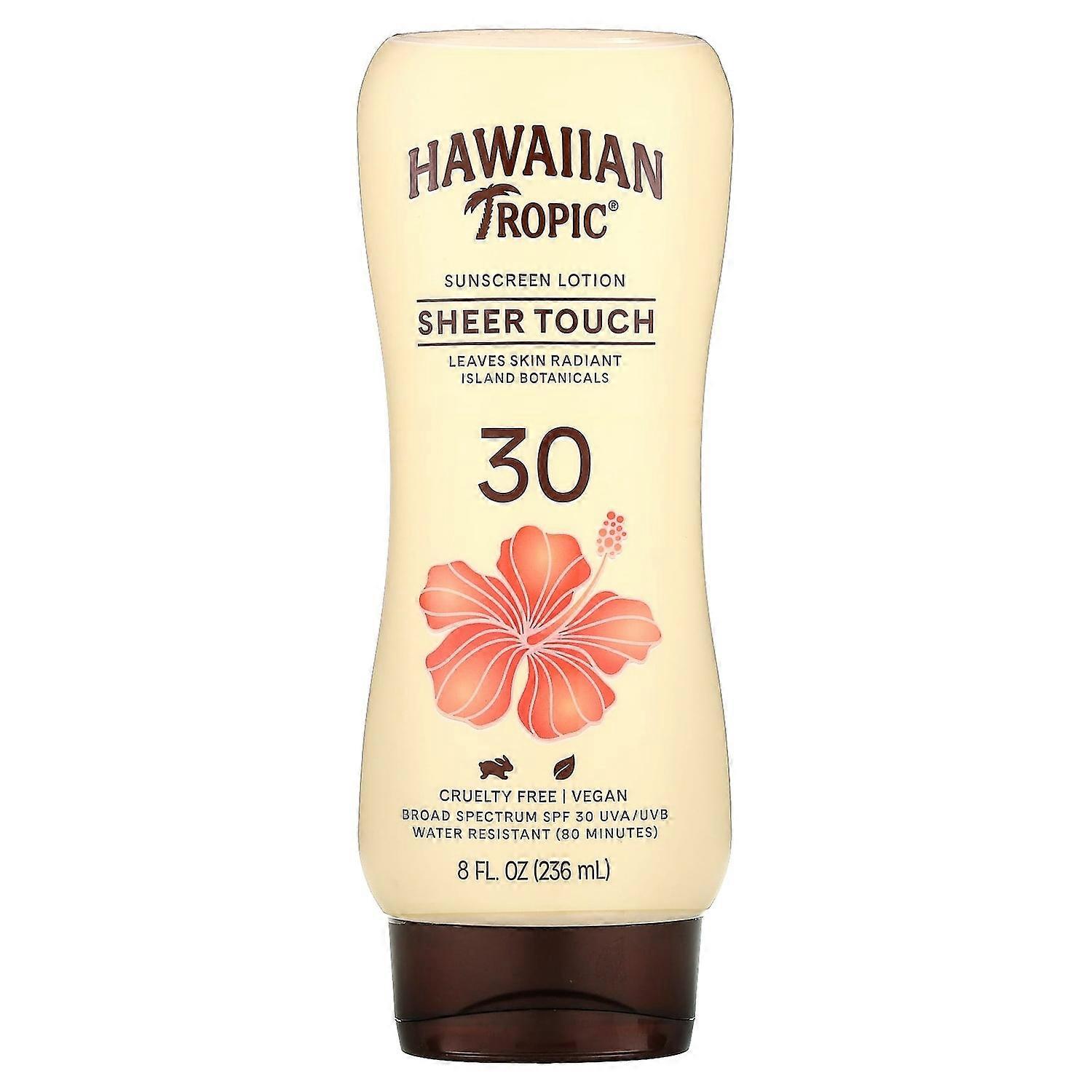Hawaiian Tropic, シアータッチ、日焼け止めローション、SPF30、236ml(8液量オンス)