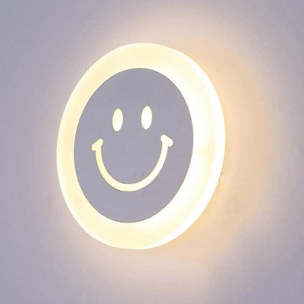 Creative Led Smile Face Wall Lamp Simple Children Cartoon Bed Room Light Ultra-thin Acrylic Porch Aisle Lanterns Passage Lighting Fixture