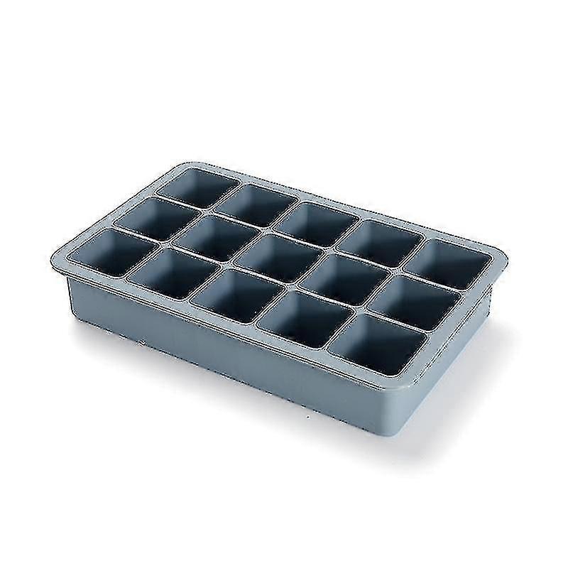 Silicone Ice Cube Mold Flexible Silicone Ice Cube Tray With Lid Gadgets(blue)