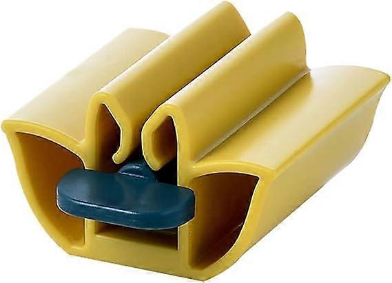 Toothpaste Squeezer, Multifunction Toothpaste Squeeze Facial Cleanser Manual Squeezer Clip Dispenser - Yellow