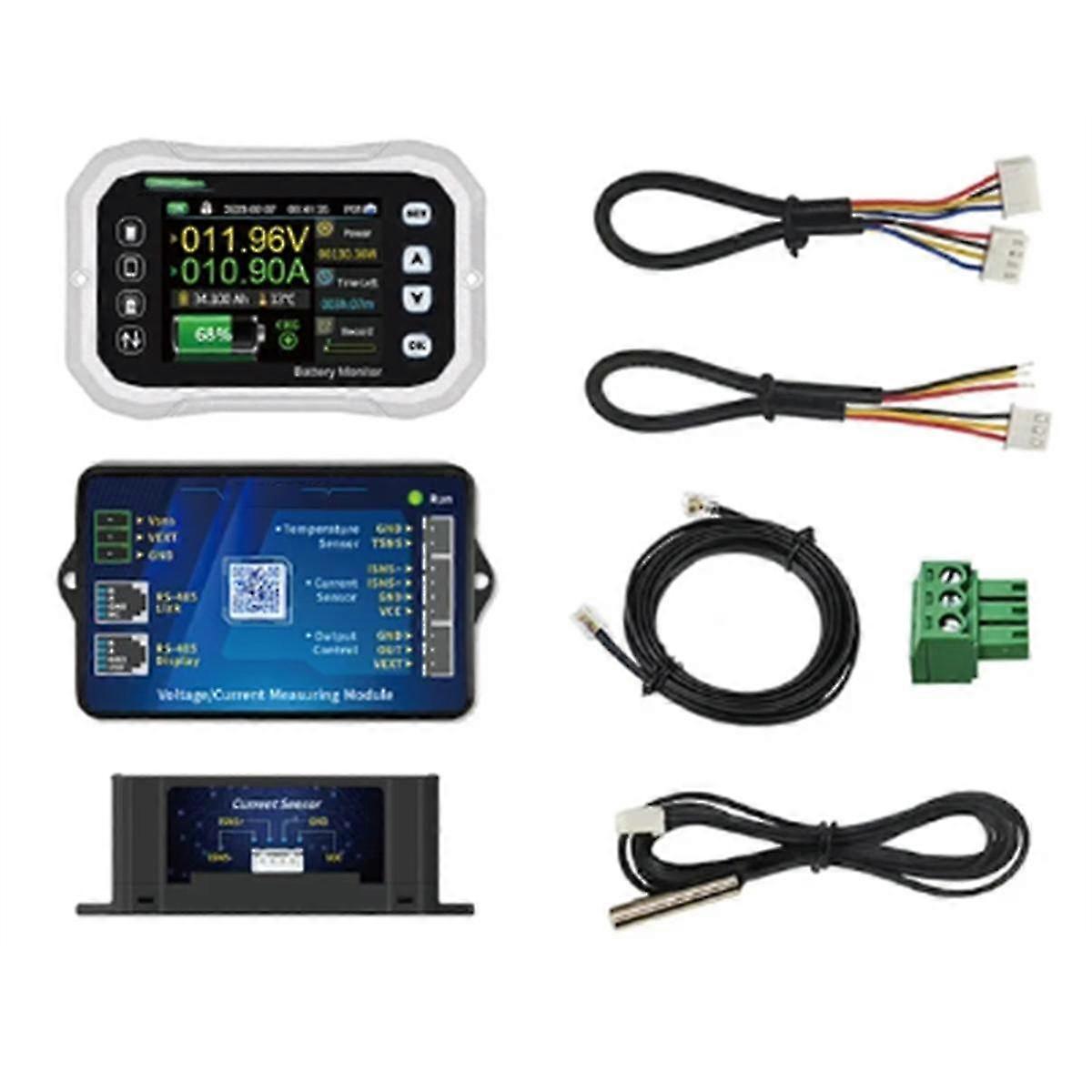 Kh110f Bluetooth Battery Monitor 0-120v 100a Voltage Current Tester Capacity Indicator Rv Battery Va Coulomb Meter