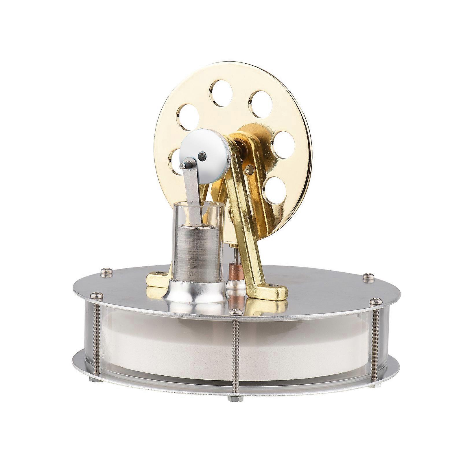 Low Temperature Stirling Engine Assembled Electricity Generator Heat Experiment Physical Generator Model with Flywheel Design Science Experiment DIY E