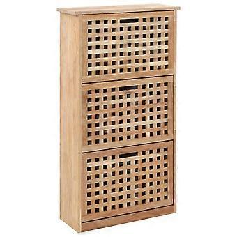 Schuhschrank 55x20x104 cm massives Nussbaumholz