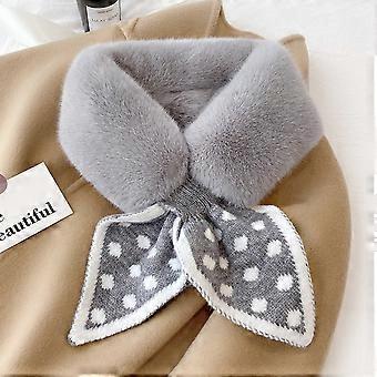 Damski szalik zimowy Wyrafinowany elegancki pluszowy szalik Moda Gruby ciepły sztuczne futro Collar Collar Scarves for Ladies