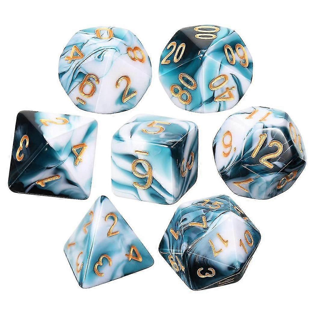 7 Pieces Dice Set Polyhedral Dice Set Role Playing Dices Set For Dnd Pathfinder Role Playing Rpg