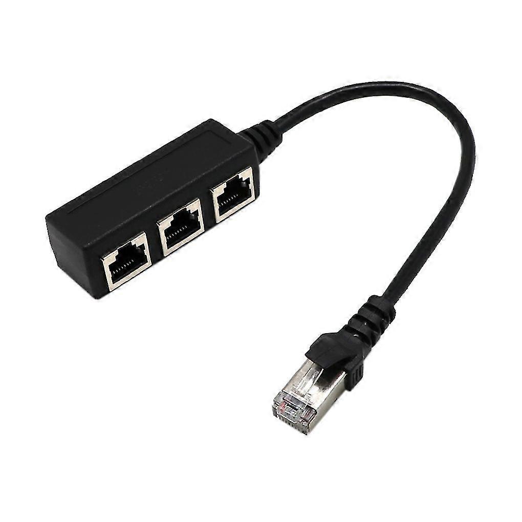 Rj45 Networks 1 To 3-ports Ethernet Adapter For Splitter Cable As The Picture