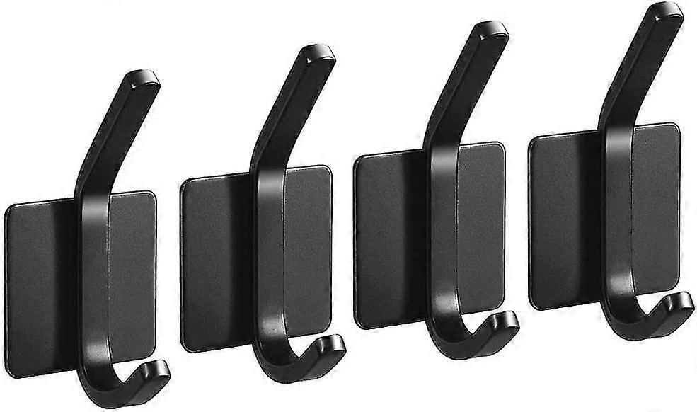 4pcs Self-adhesive Stainless Steel Waterproof Hooks