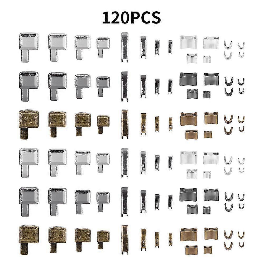 120pcs Stopper Diy Head Bottom Universal Zipper Repair Kit Insertion