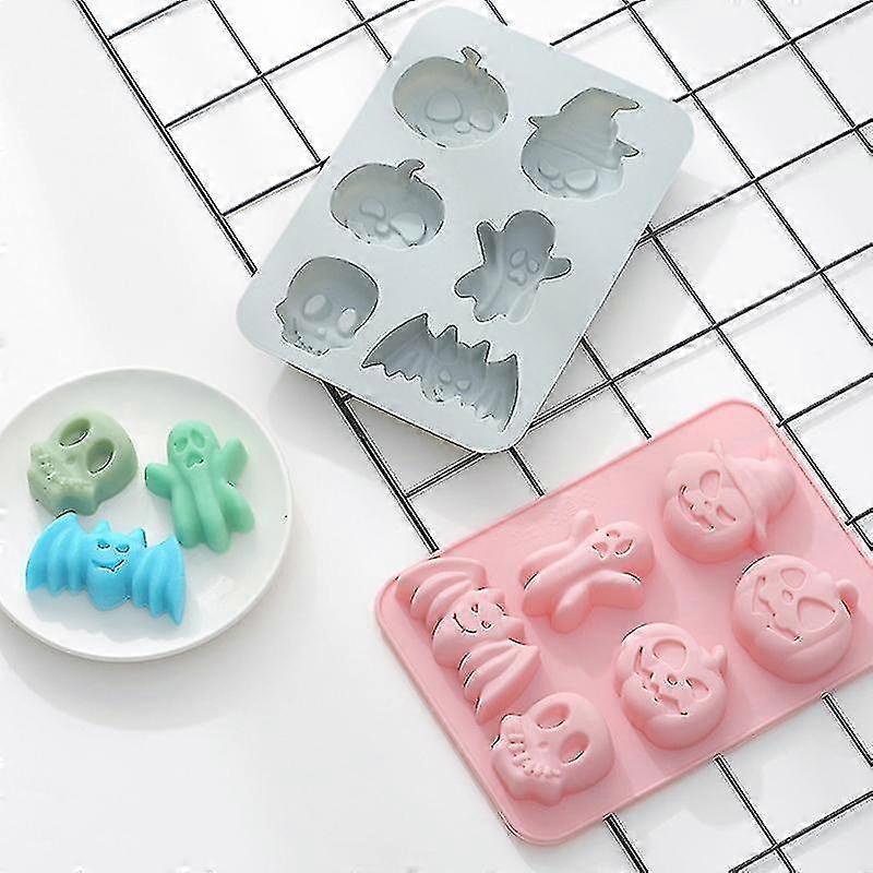 Halloween Theme Silicone Stencils Diy Baking Templates Reusable Ice Making Tool Practical Kitchen