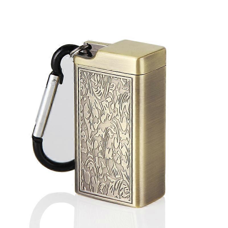 Mini portatile tascabile in metallo posacenere con portachiavi argento