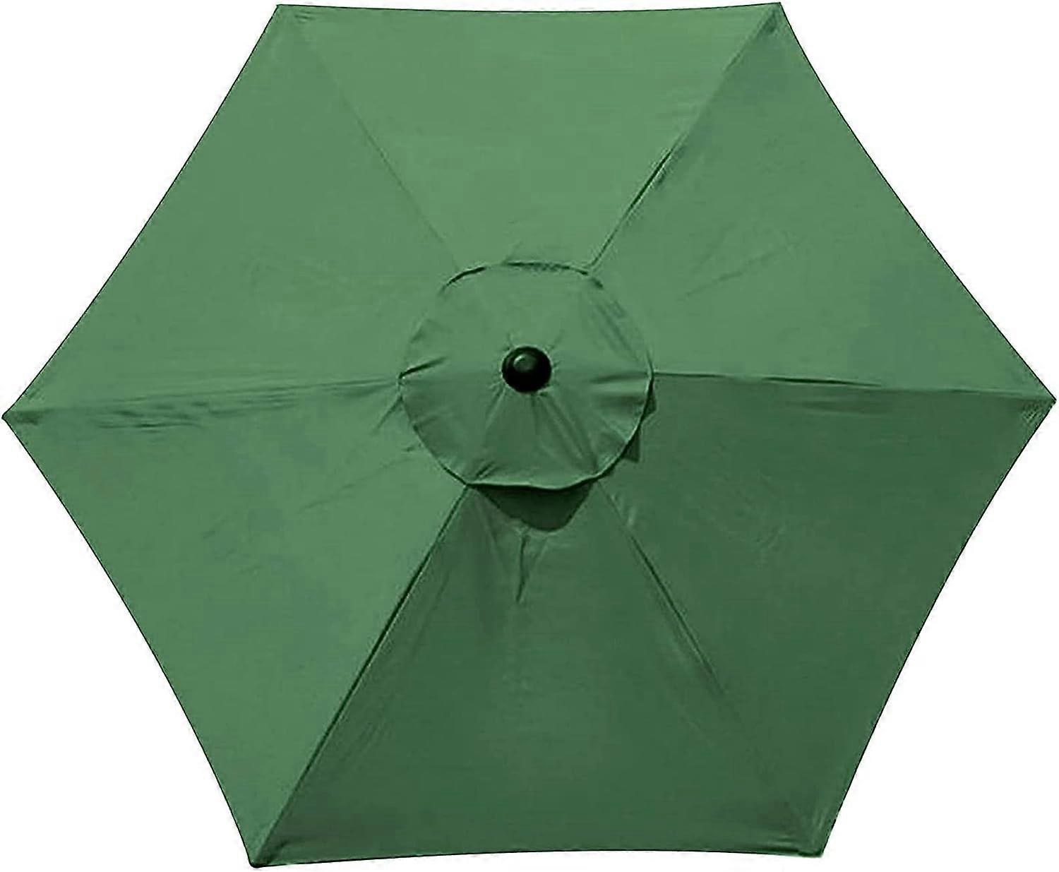 Spare Parasol Cover,6 Ribs,2m,Waterproof,Uv Protection,Spare Fabric -dark green