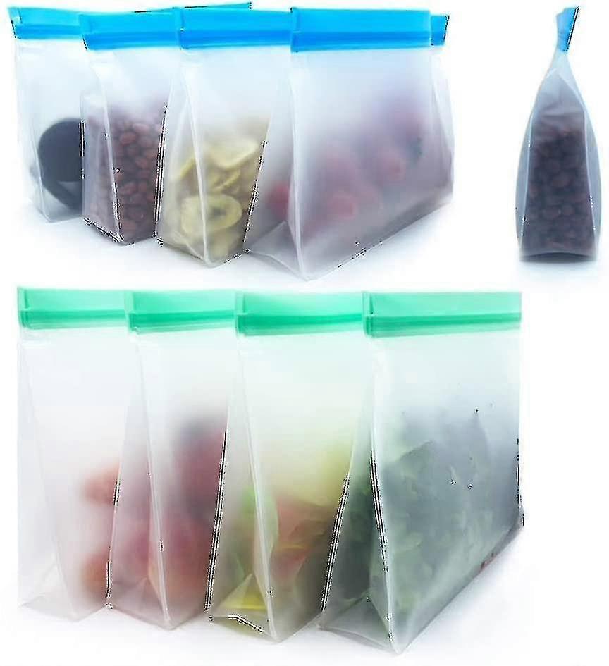 8pcs Reusable Food Storage Bags,28*25.5*5cm,random Color