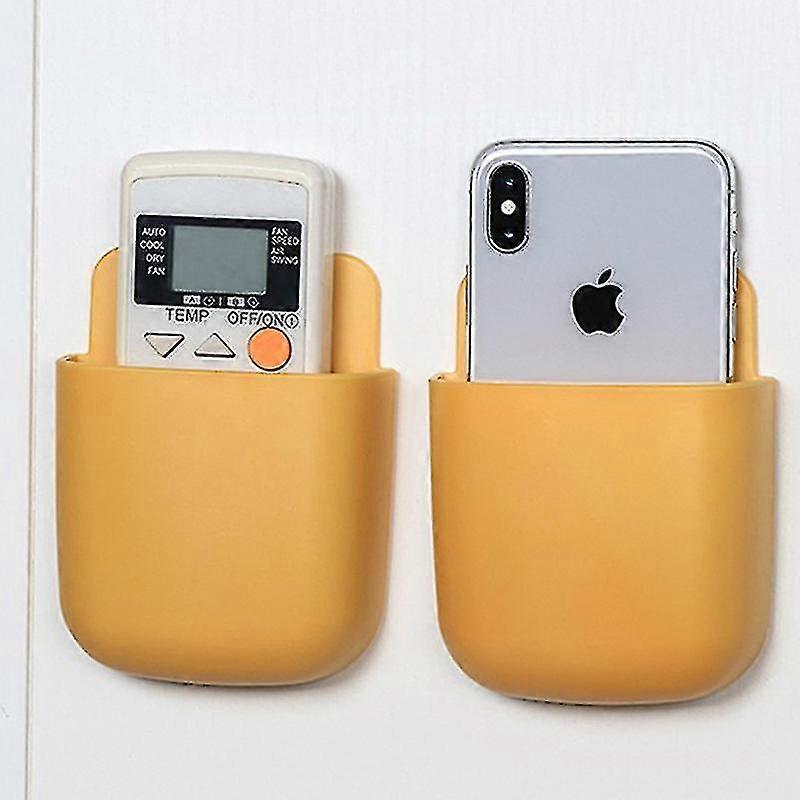 4pcs Wall Mount Phone Holder Remote Control Bracket For Mobile Phone Plug Charging Holder Rack