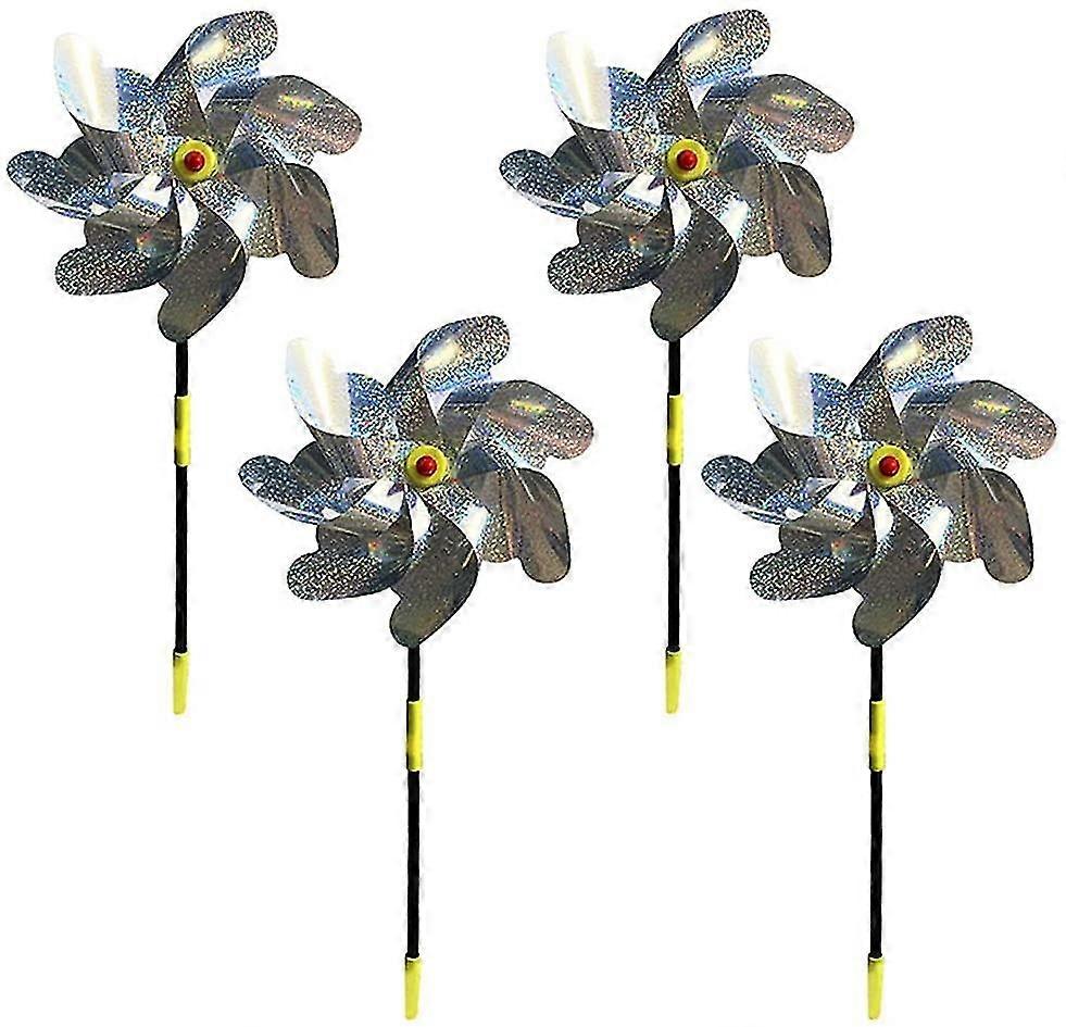 Bird Scarecrow Decoration, 4 Piece Reflective Windmill, Anti-bird Windmill, Scarecrow Windmill To Protect And Decorate The Garden, Farm, Orchard, 48
