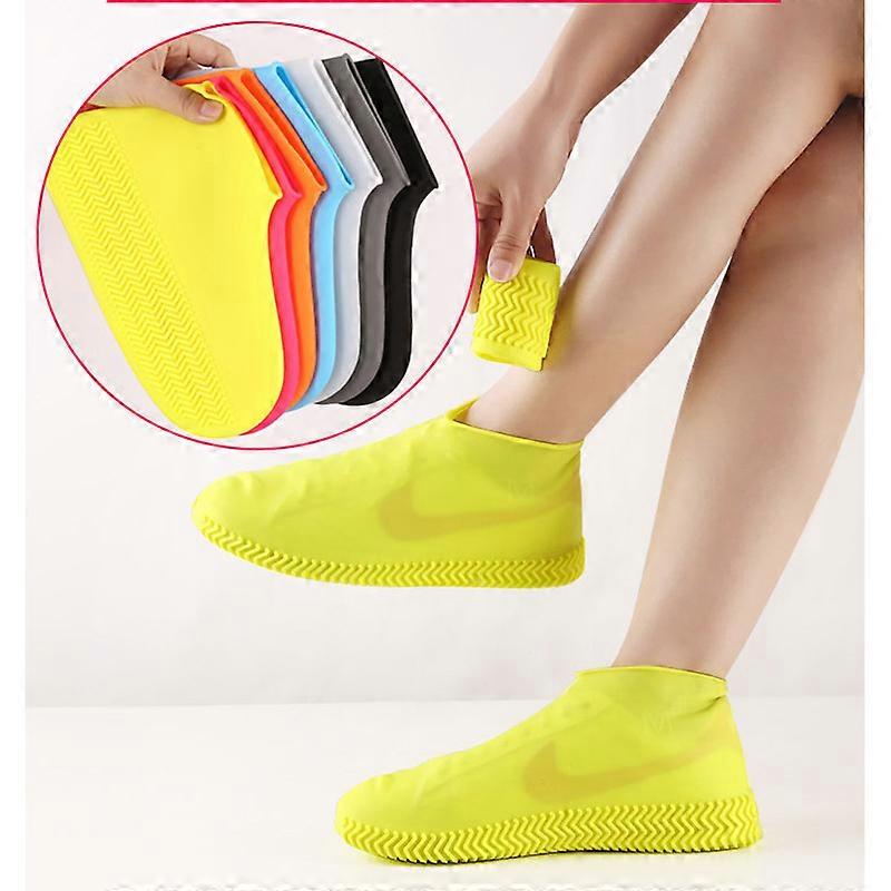 Reusable Silicone Waterproof Shoe Covers, No-