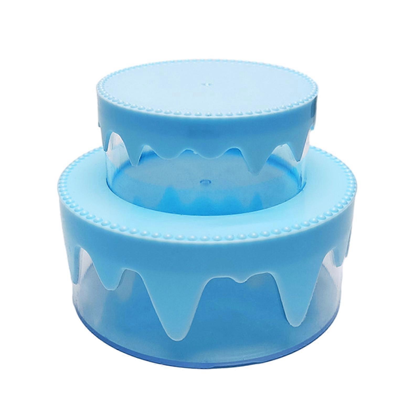 2 Pcs/Set Storage Boxes Cake Shape Double Layers DIY Transparent Round Storage Smooth Edge Hairpin Sundries Storage Cases Household Stuffs KAESI