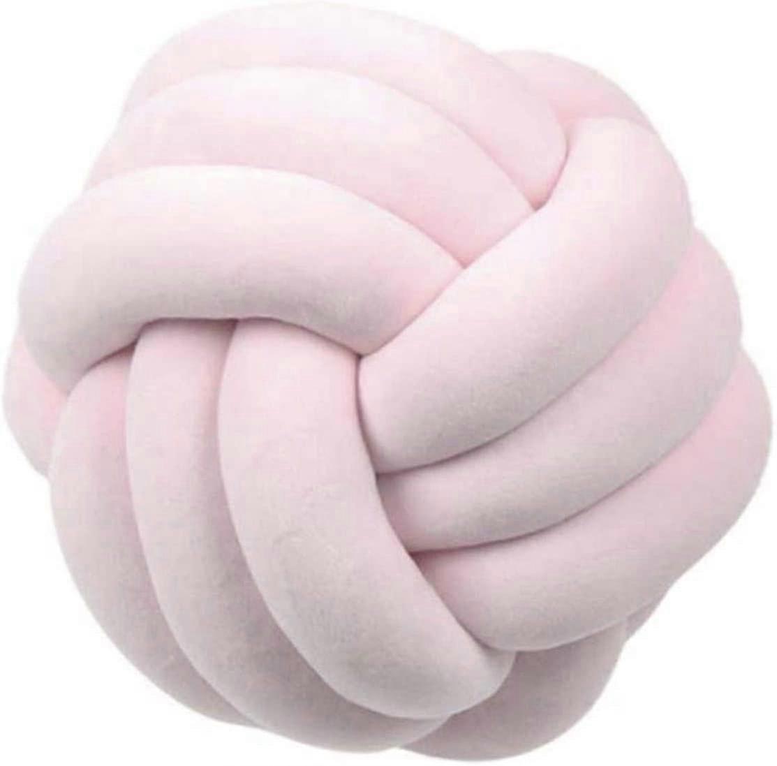 knot pillow,knotted ball pillow,decorative,handmade baby nap pillow,soft plush,27 * 27cm/pink