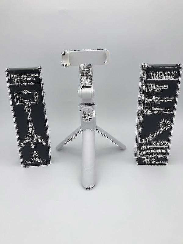 Hmwy-new Tripod Selfie Stick Bracket Bluetooth Selfie Stick(white)