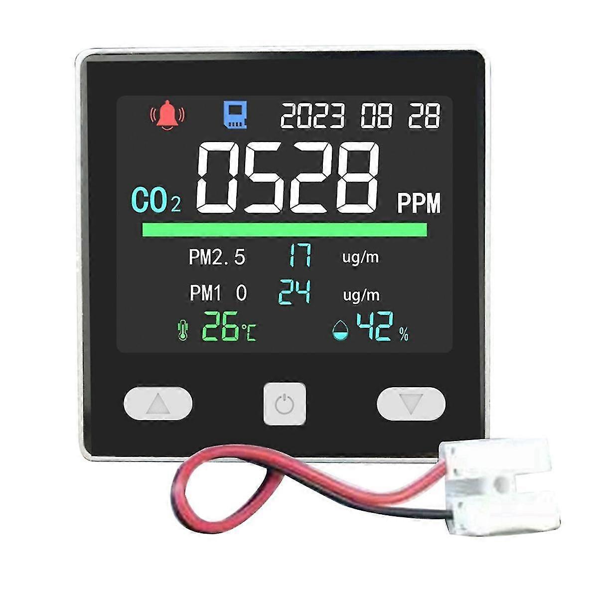 CO2-Messgerät Digitaler Tester Kohlendioxid-Detektor Luftqualitätsmonitor CO2-Tester Weiß