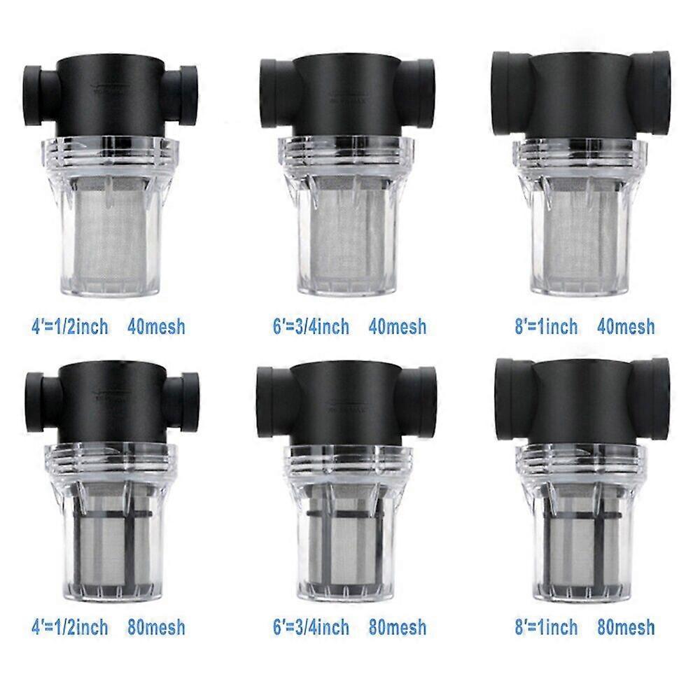 ~40/80Mesh Inline Mesh Strainer Water Pump Filter Screen Garden Irrigation New/