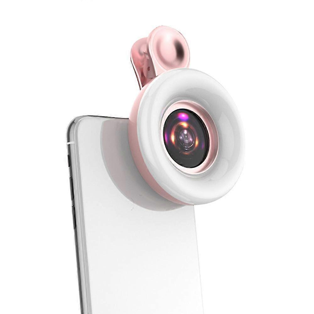 Anneau lumineux LED universel pour téléphone portable, objectif macro 15x, éclairage de remplissage, selfie, clip, flash