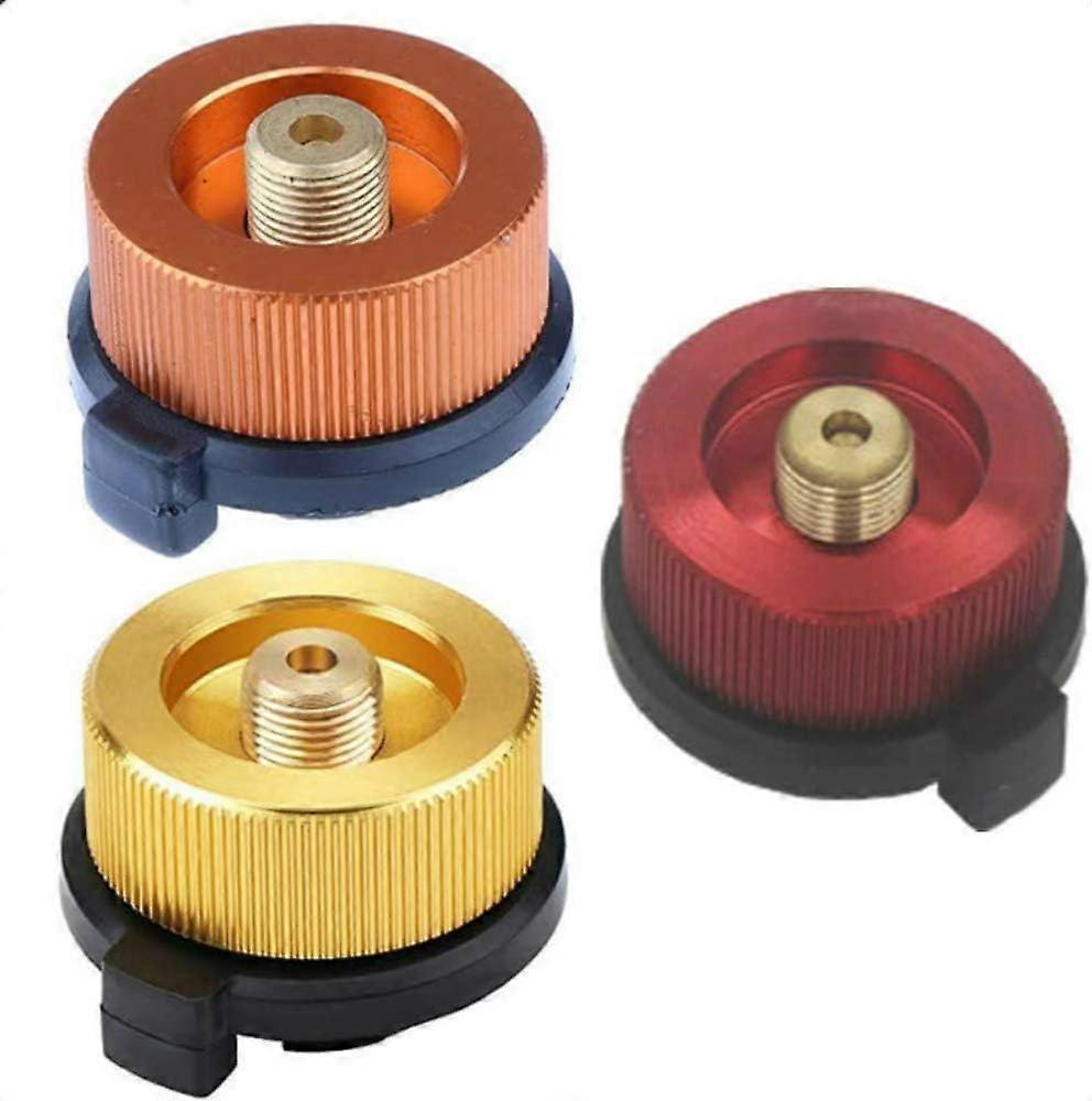 Random Styles Camping Nozzle Bottle Convert Adapter Connector Stove Connector for Butane Canister to Screw Gas Cartridge3pcs