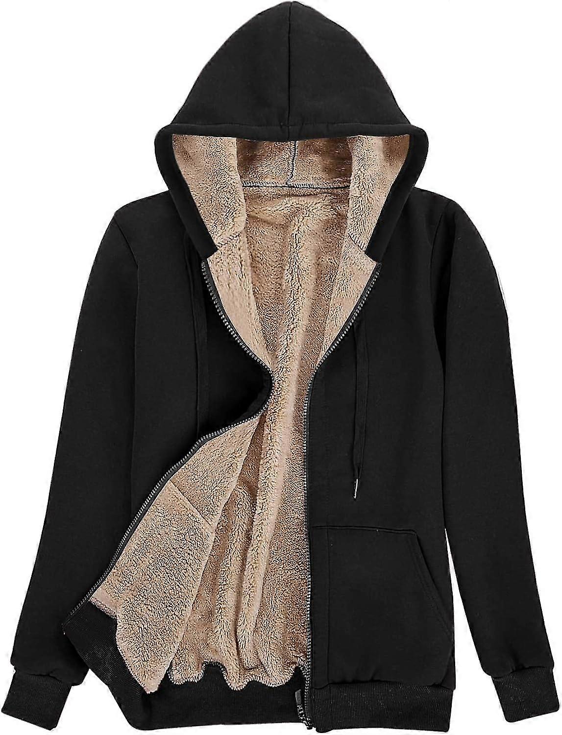 Guoguo Felpa con cappuccio da donna in tinta unita Calore invernale
