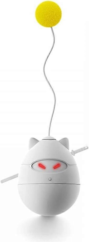 Automatic Ball Toy,Rotating Cat Playthings Interactive Kittens Electric Ball for Outdoor Indoor Cat Playing(without Battery)