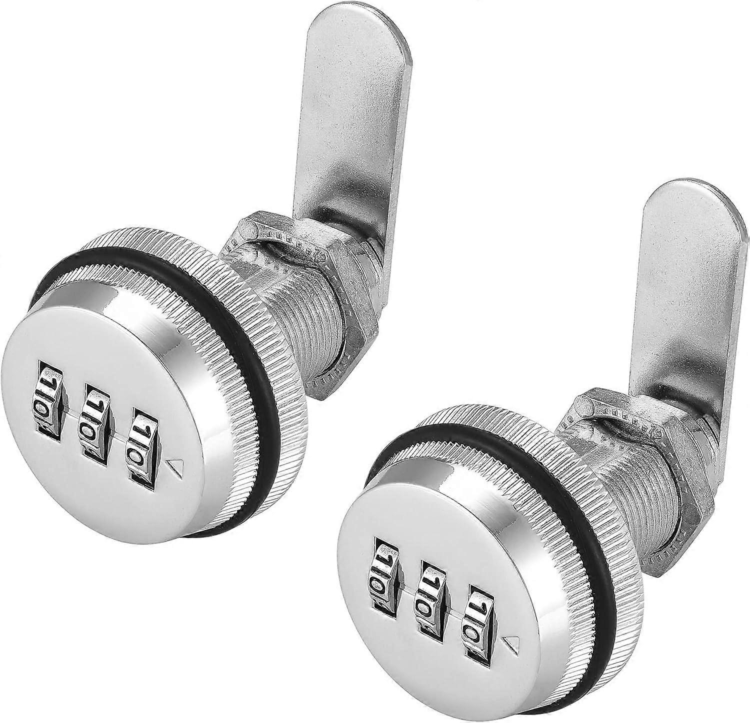 Pack Combination Security Password Code Lock for Security of Boxes, Drawers, Mailboxes, Doors, Furniture (1.5", Silver)