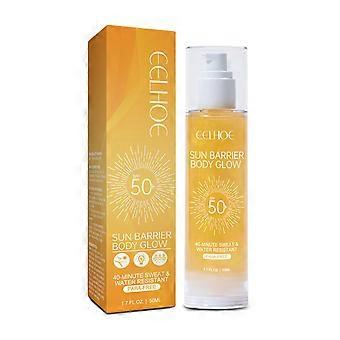 Glow Oil Sunscreen SPF 50 PA++++ Sun Shield Body Glow Oil Sunscreen, Hydrating, Nourishing Vitamin E Body Oil