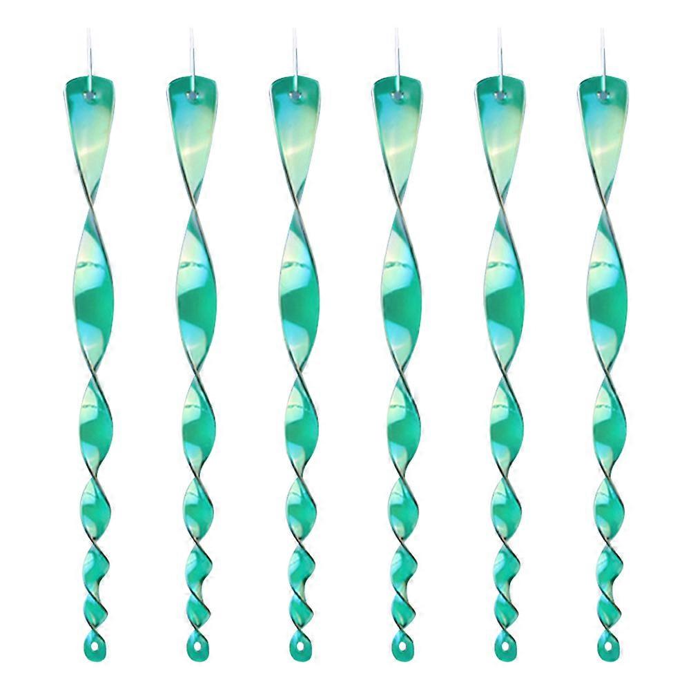 12pcs Bird Repeller Stick Reflective Spiral Scare Device Balcony Agricultural Outdoor Garden Decoration