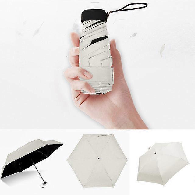 Umbrella Sun Rain Women Flat Lightweight Umbrella Parasol Folding Sun Umbrella Small Size Easily Store Parasol Mini Umbrella