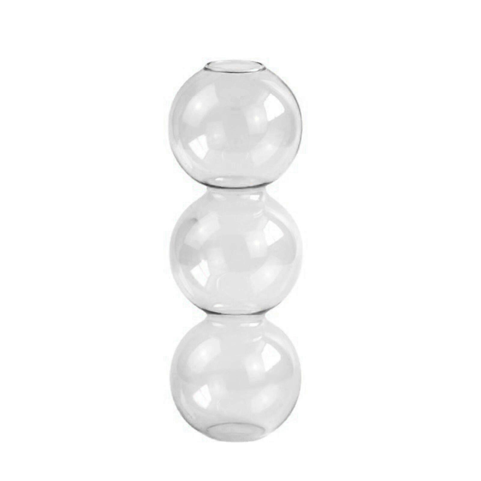 Glass Bottles Vase Three Balls Transparent In Wind Ornament