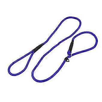 150cm Holdbar Pet Dog Nylon Justerbar Loop Training Leash Lead Collar Traction Rope (blå)-c