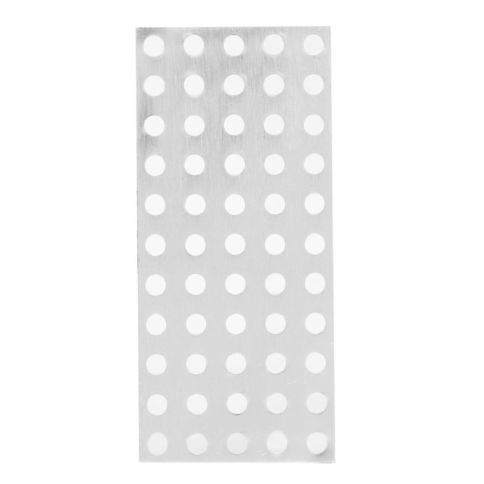 Aluminum Grid Plate Mesh Orifice Plate Industrial Robot Part (40 x 88mm 5 x 11 Holes)