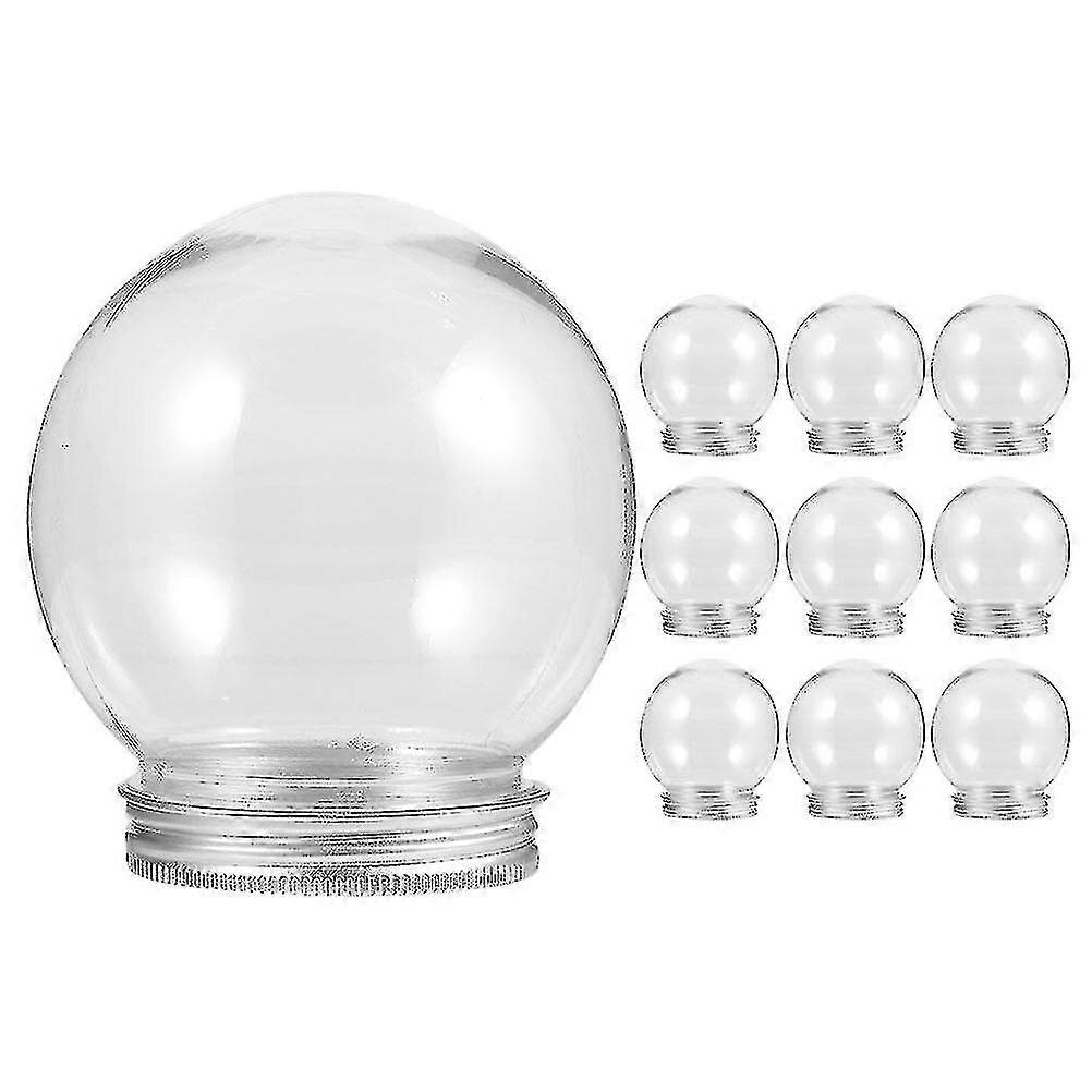 10pcs Diy Snow Globe Water Globes Screw Off Caps Empty Snow Globe Making Props