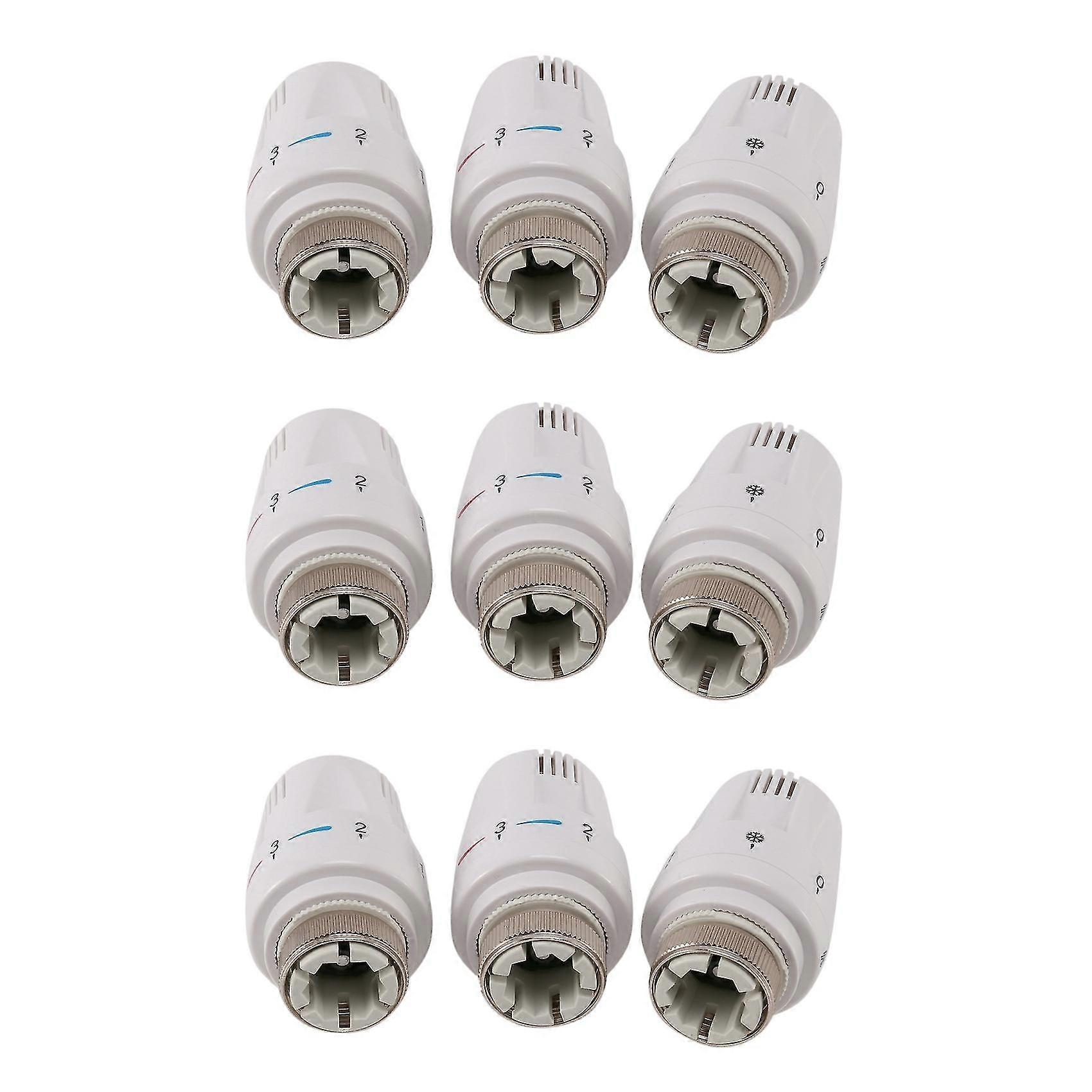 9pcsサーモスタットラジエーターバルブTrvサーモスタットヘッドラジエーターM30 X 1.5ラジエーターバルブ交換-YKY416