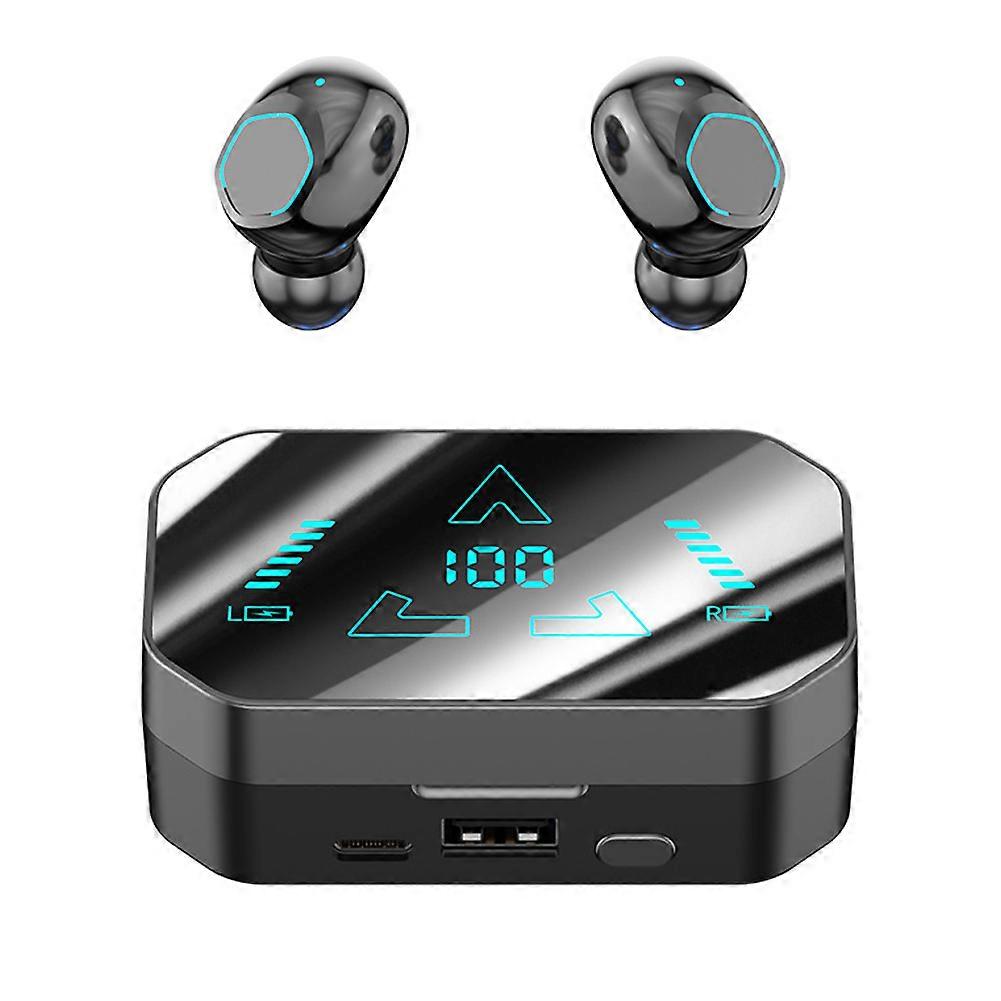 Casque Bluetooth M49Grand écran miroir TWS, éclairage intégré, batterie haute capacité 500mAh Expérience musicale ininterrompue
