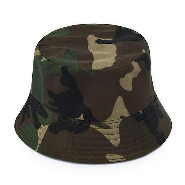 1PCS Camouflage Bucket Hat Wide Brim Visors Foldable Portable Anti-UV Mens Beach Sun Hat Summer Fisherman Cap
