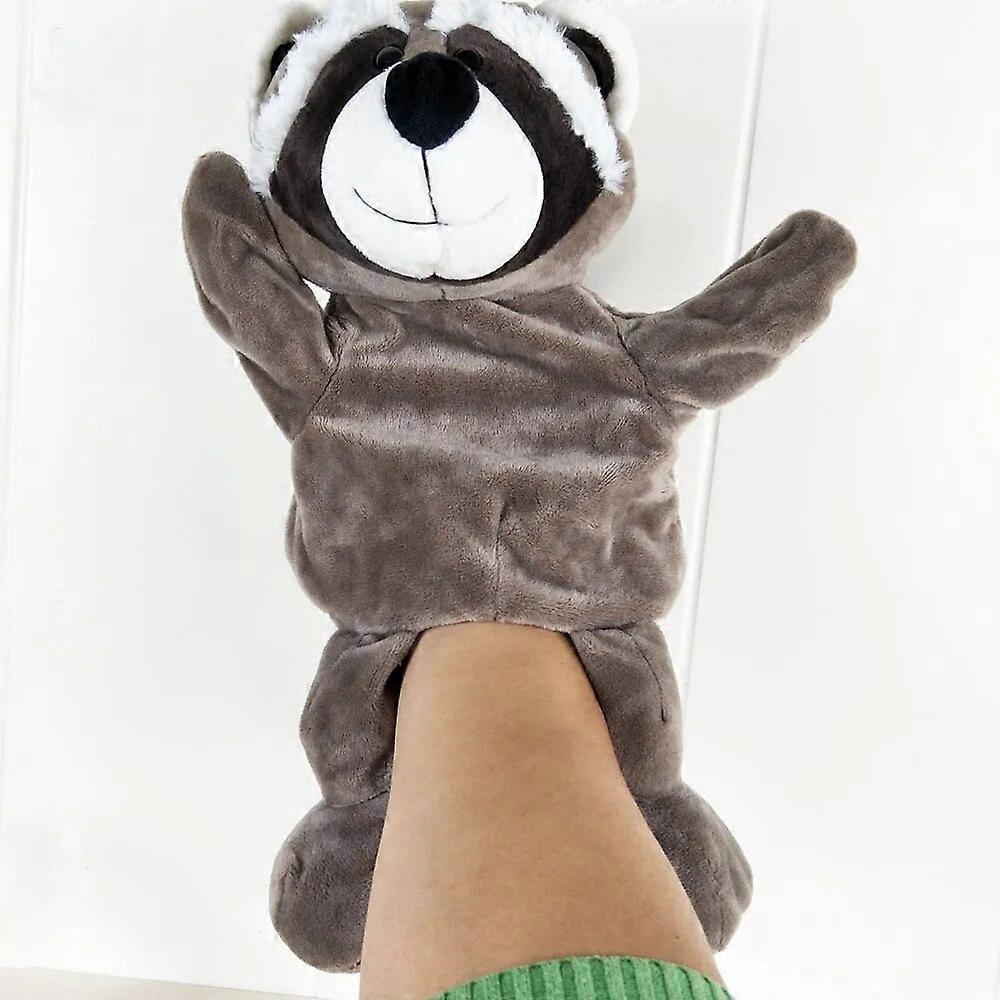 Waschbär Tier Handpuppe Kinder Plüschtier Waschbär