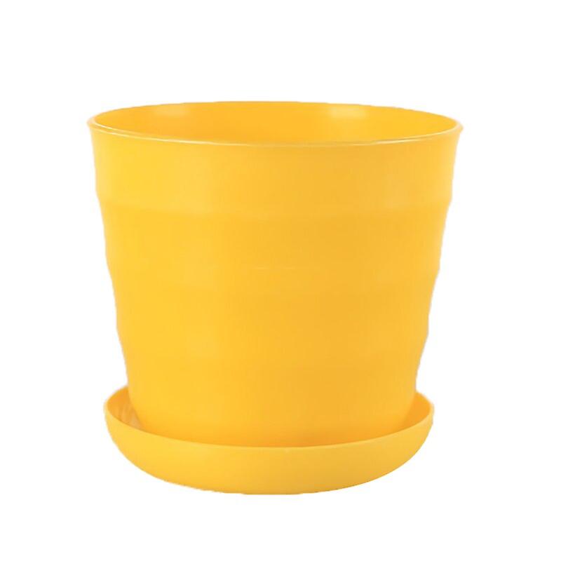 Colorful Plastic Flower Pot With Trays Green Plant Mini Basin Succulent Plant Flowerpot Plant Tool Desktop Decoration