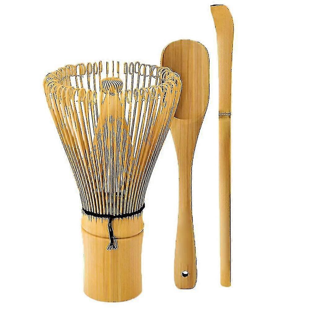 Matcha Whisk Set - Matcha Metisk, tradiční kopeček, čajová lžička. Ručně vyráběné z přírodního bambusu