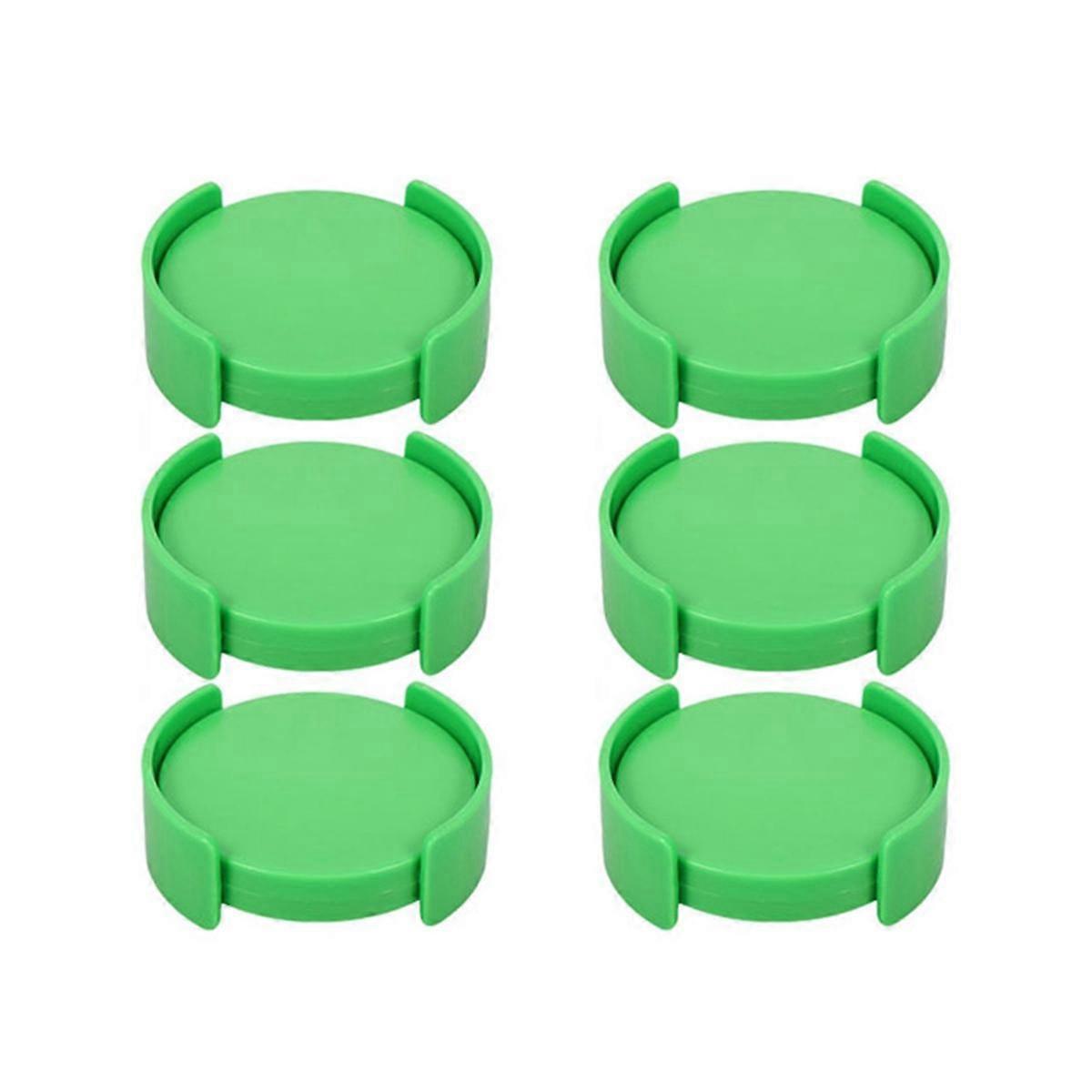 6Pcs Mug Organizer Adjustable Expandable Coffee Cup Stacker Space Saving Reusable Coffee Cup Holder Stacker Green
